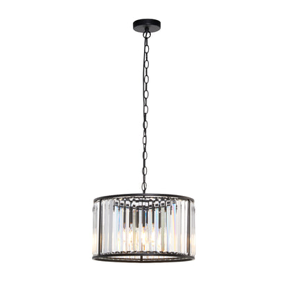 Resto Crystal & Matt Black Ceiling Light