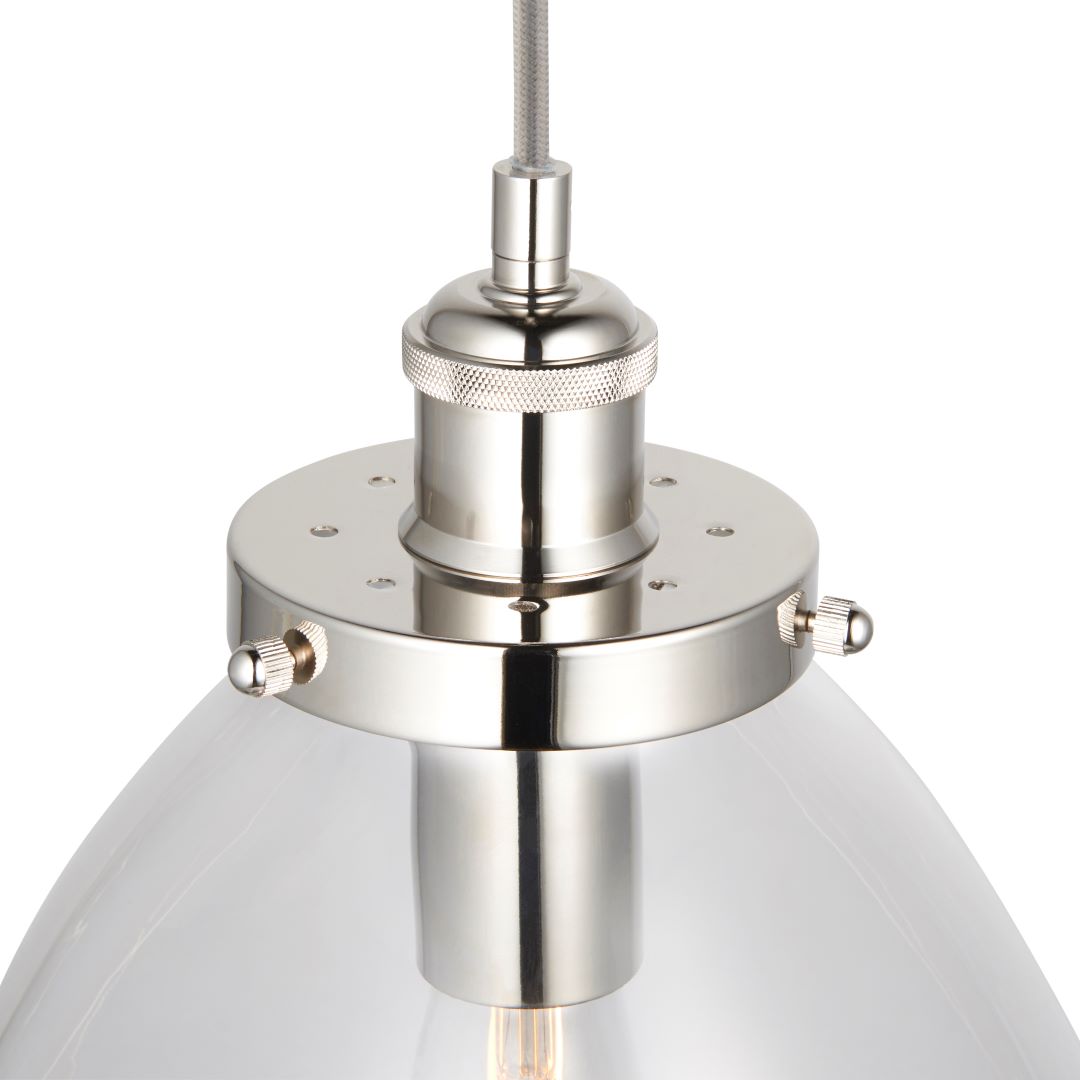 Brunswick Polished Nickel Ceiling Pendant