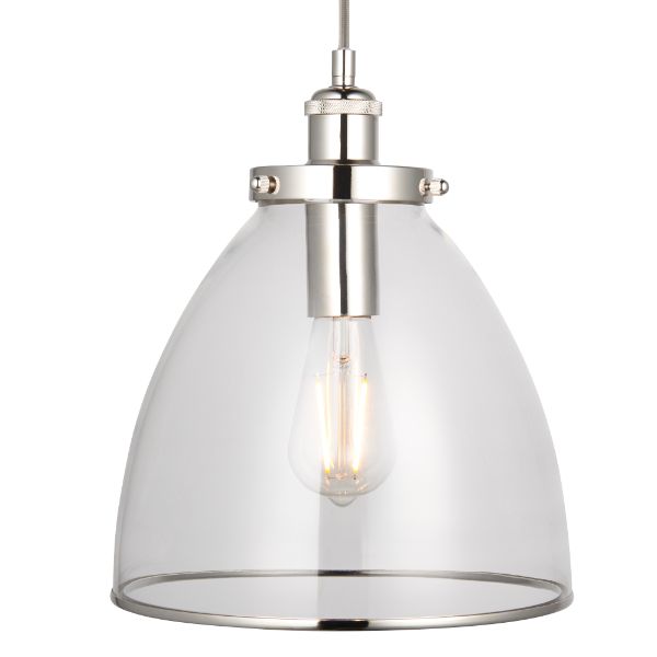 Brunswick Polished Nickel Ceiling Pendant