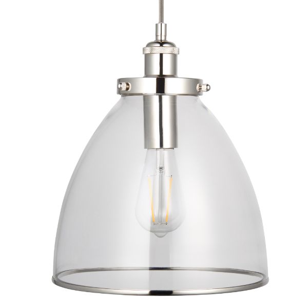 Brunswick Polished Nickel Ceiling Pendant