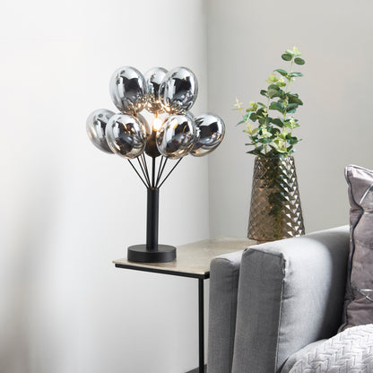 Tatum Matte Black Glass Table Lamp