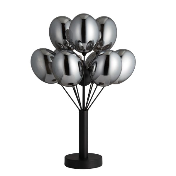 Tatum Matte Black Glass Table Lamp