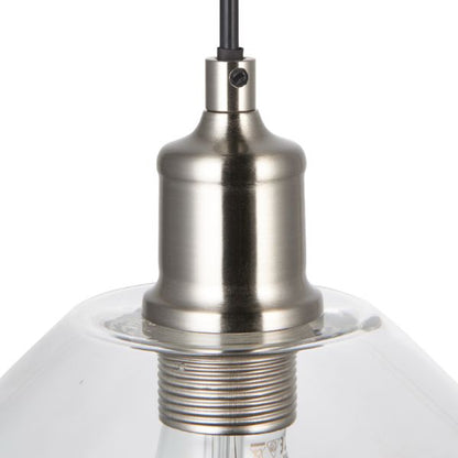 Jacob Satin Nickel Ceiling Light