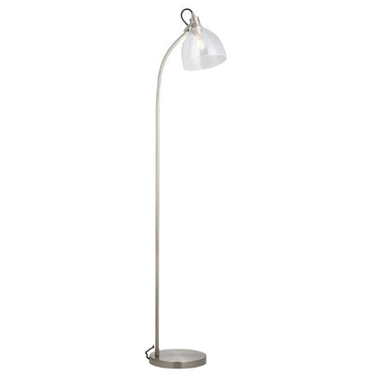 Jacob Satin Nickel Task Floor Lamp