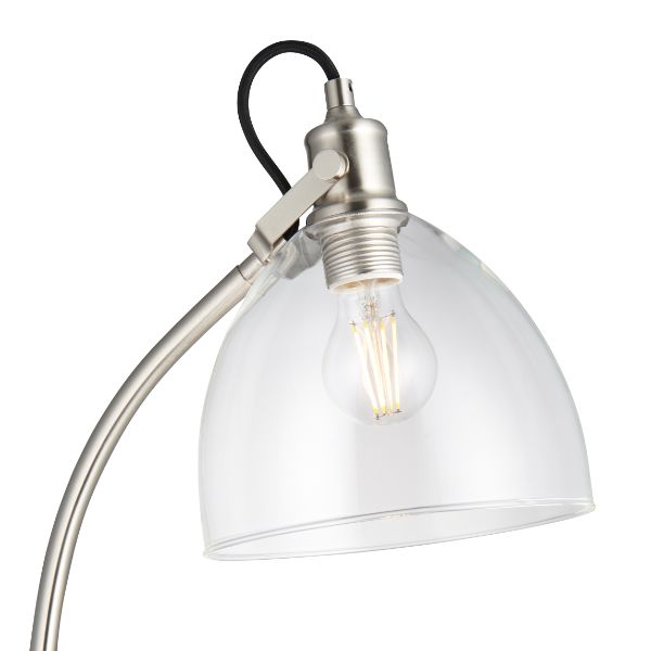 Jacob Satin Nickel Task Floor Lamp