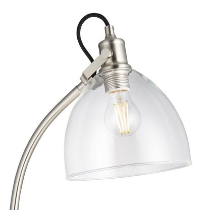 Jacob Satin Nickel Task Floor Lamp