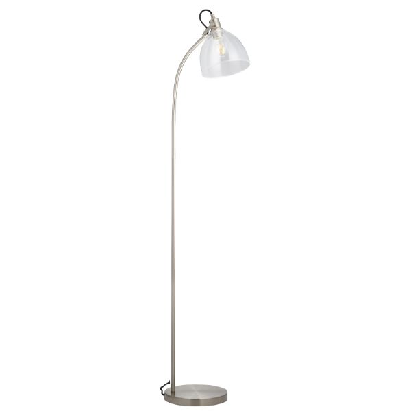 Jacob Satin Nickel Task Floor Lamp