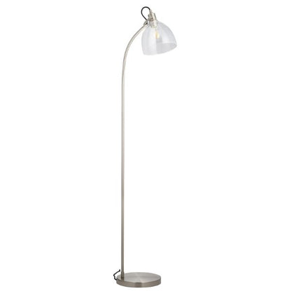 Jacob Satin Nickel Task Floor Lamp