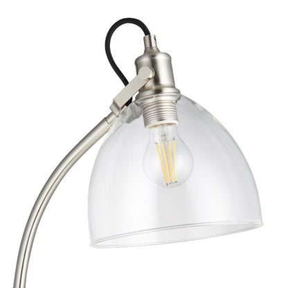 Jacob Satin Nickel Task Floor Lamp