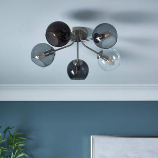 Branco 5 Light Semi-Flush Ceiling Light