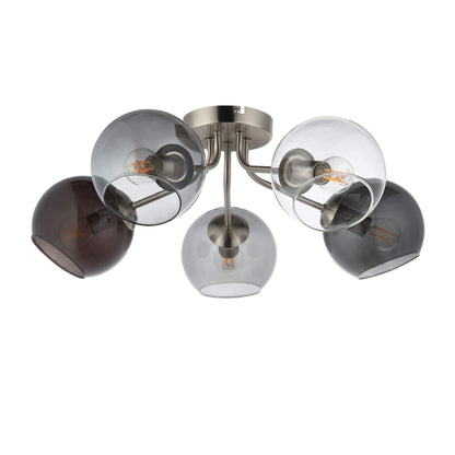 Branco 5 Light Semi-Flush Ceiling Light