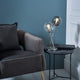 Branco 2 Light Chrome & Smoked Glass Table Lamp