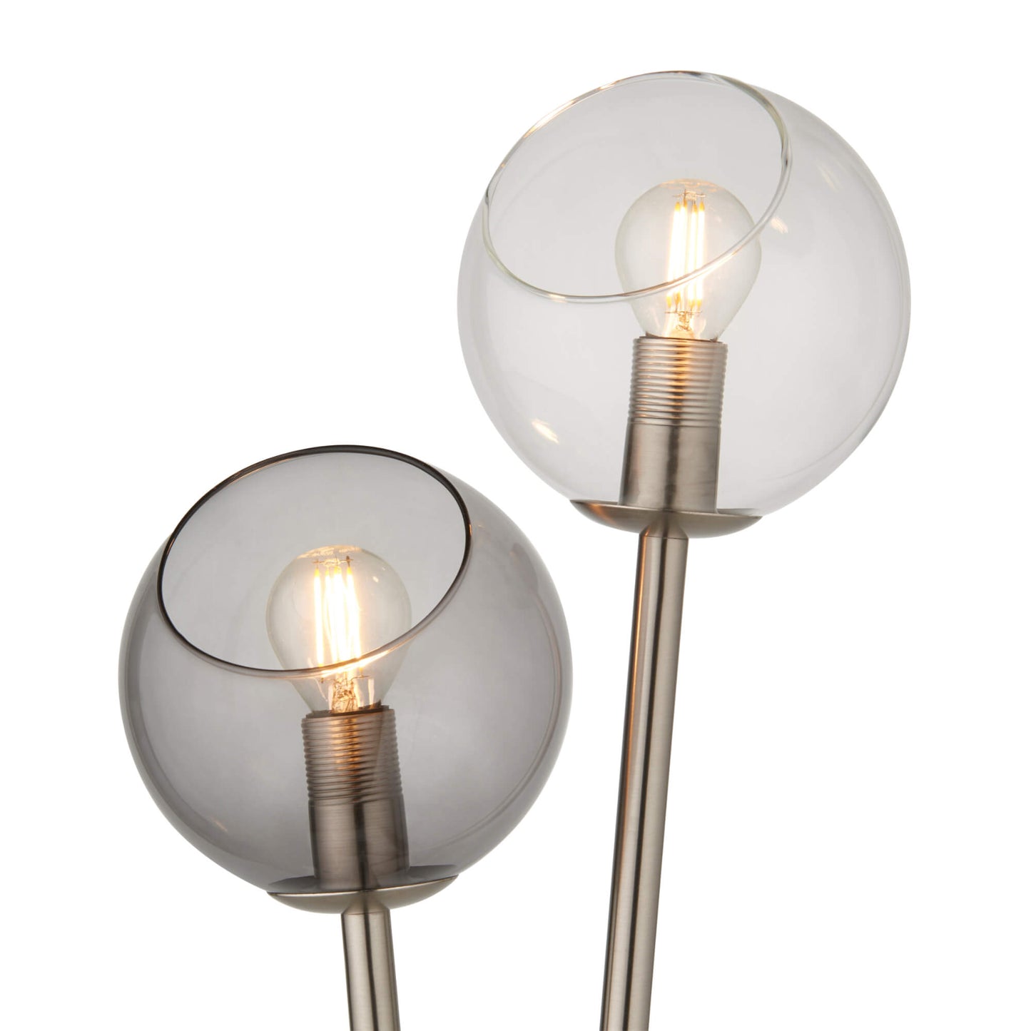 Branco Chrome and Glass Floor Lamp