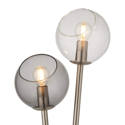 Branco Chrome and Glass Floor Lamp