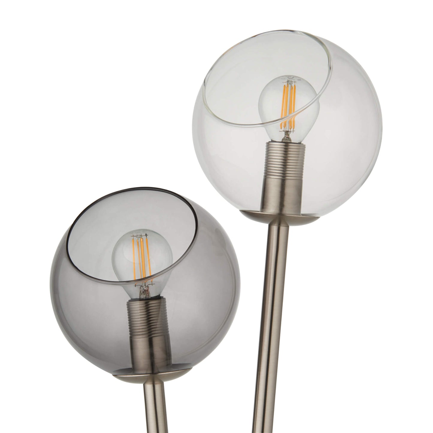 Branco Chrome and Glass Floor Lamp