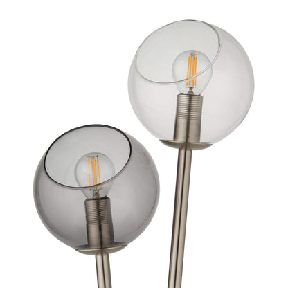 Branco Chrome and Glass Floor Lamp