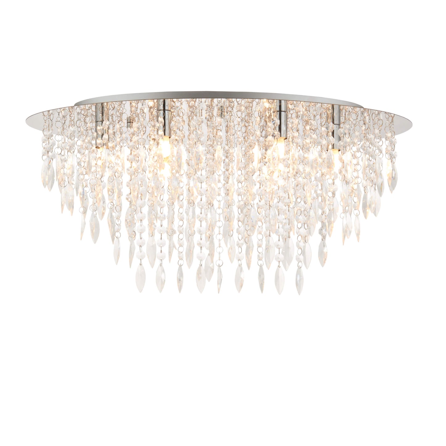 Winona Large Crystal Flush Ceiling Light