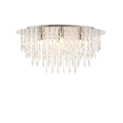 Winona Small Crystal Flush Ceiling Light