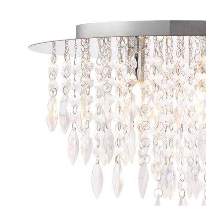 Winona Small Crystal Flush Ceiling Light