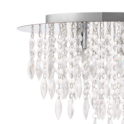 Winona Small Crystal Flush Ceiling Light