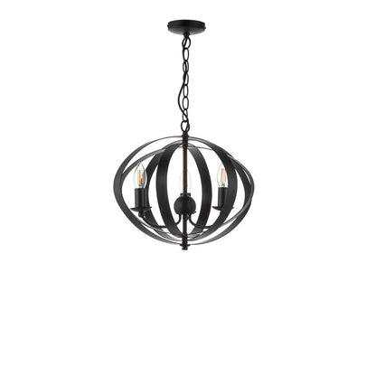 Midnight 3 Light Matte Black Pendant Ceiling Light