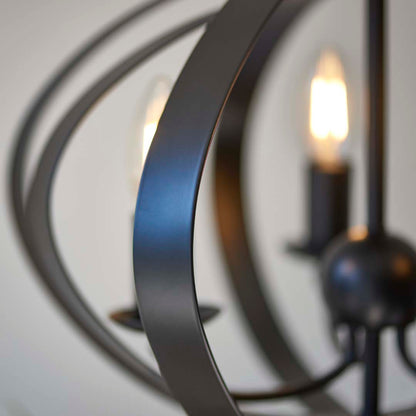 Midnight 3 Light Matte Black Pendant Ceiling Light