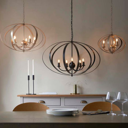 Midnight 5 Light Matte Black Pendant Ceiling Light