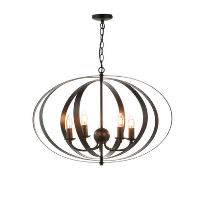 Midnight 5 Light Matte Black Pendant Ceiling Light