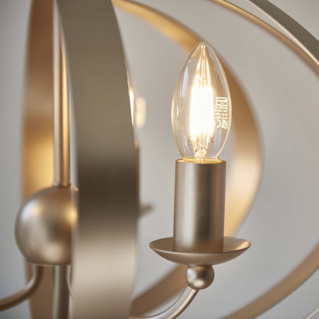Midnight 3 Light Satin Gold Pendant Ceiling Light