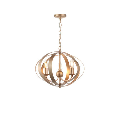 Midnight 3 Light Satin Gold Pendant Ceiling Light