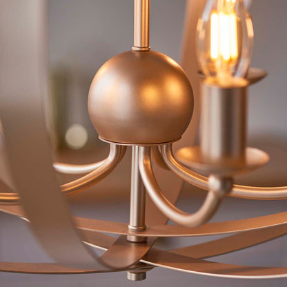 Midnight 5 Light Satin Gold Pendant Ceiling Light