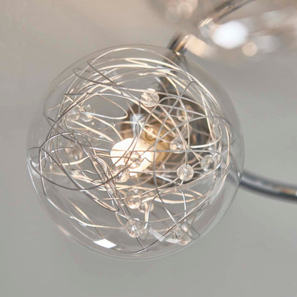 Jaymie 6-Light Chrome Semi-Flush Ceiling Light