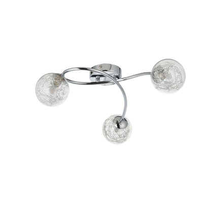 Jaymie 3-Light Chrome Semi-Flush Ceiling Light