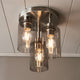 Kingsholm 3 Light - Satin Nickel (30cm)