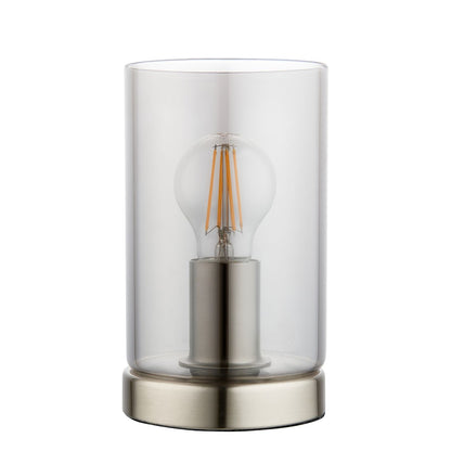 Kingsholm Satin Nickel & Glass Touch Table Lamp