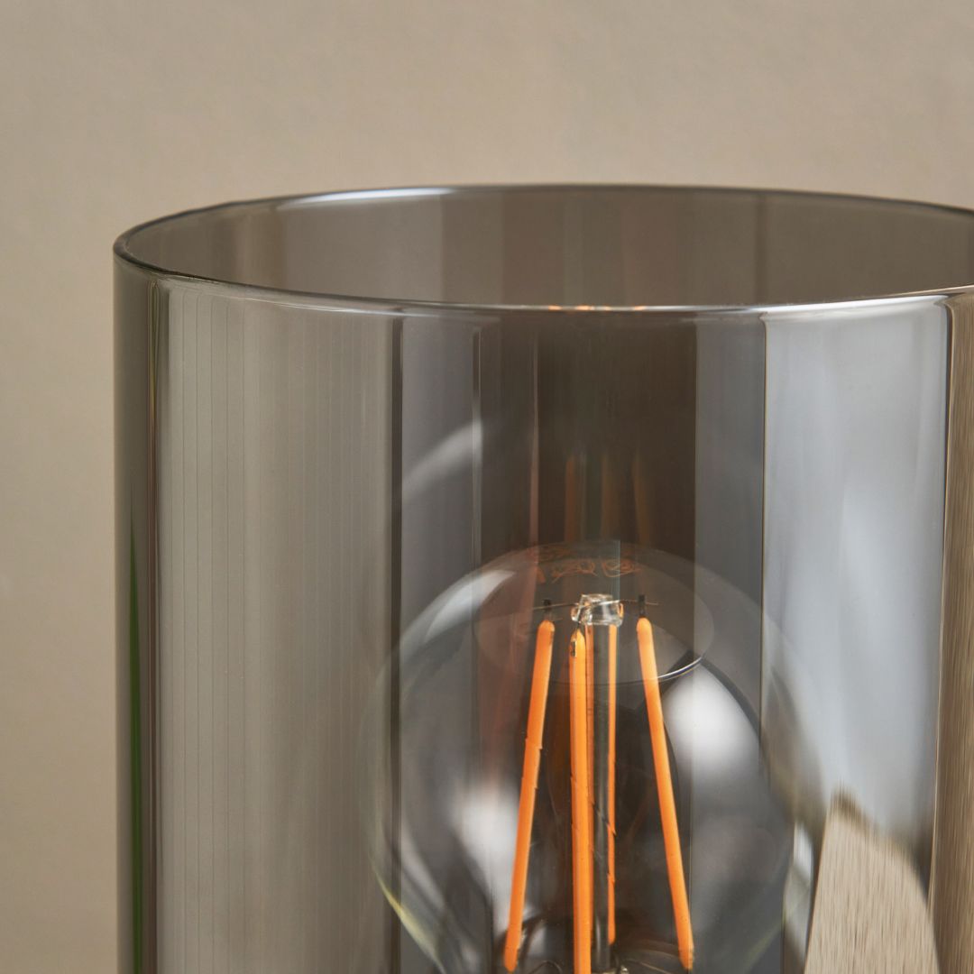Kingsholm Satin Nickel & Glass Touch Table Lamp