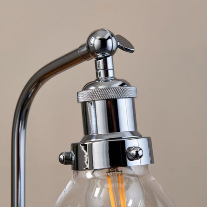 Brunswick Polished Nickel & Glass Desk Table Lamp