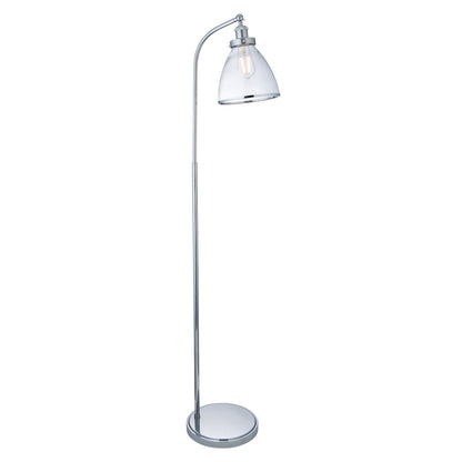 Brunswick Polished Nickel & Glass Task Floor Lamp