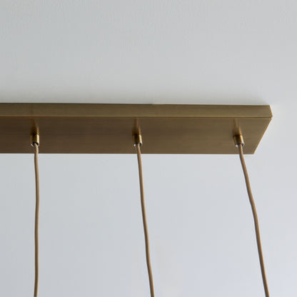 Branco 5 Light Antique Brass Pendant Bar