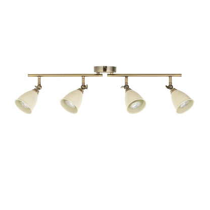 Canford 4-Light Antique Brass Spot Bar