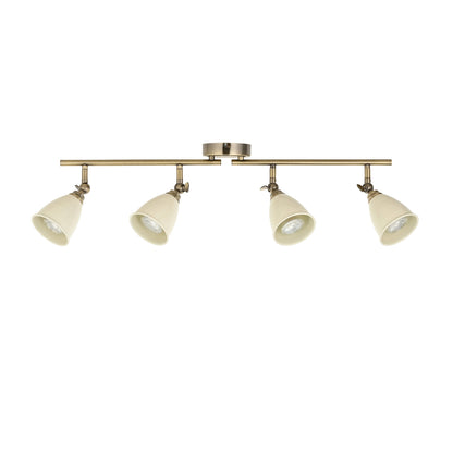 Canford 4-Light Antique Brass Spot Bar