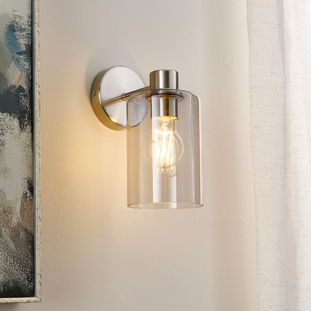 Kingsholm Brushed Satin Nickel Wall Light