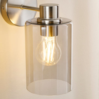 Kingsholm Brushed Satin Nickel Wall Light