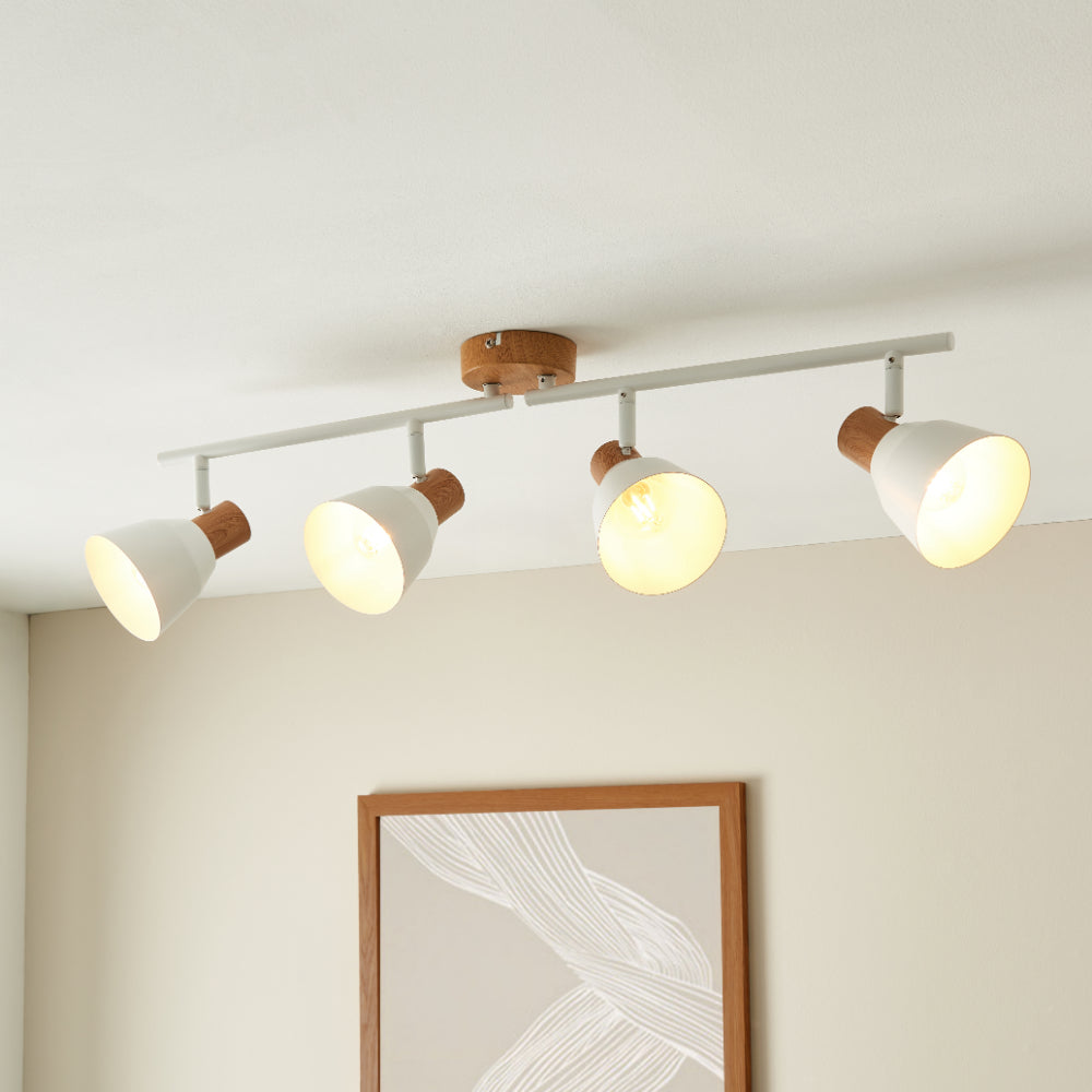 Seaton Matte White 4-Spot Bar