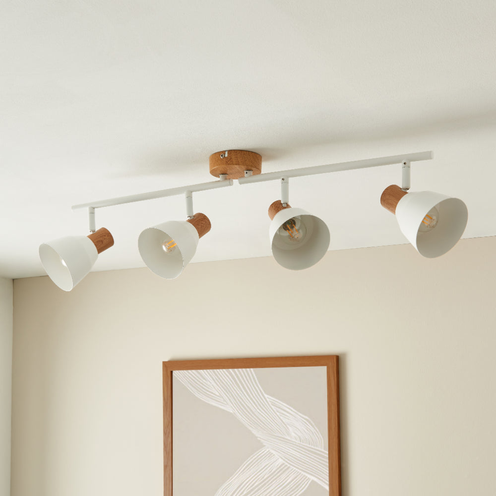 Seaton Matte White 4-Spot Bar