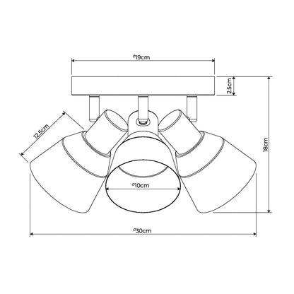 Seaton Matte White 3-Spot Plate
