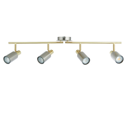 Hayes Matte Nickel 4-Light Spotlight Bar