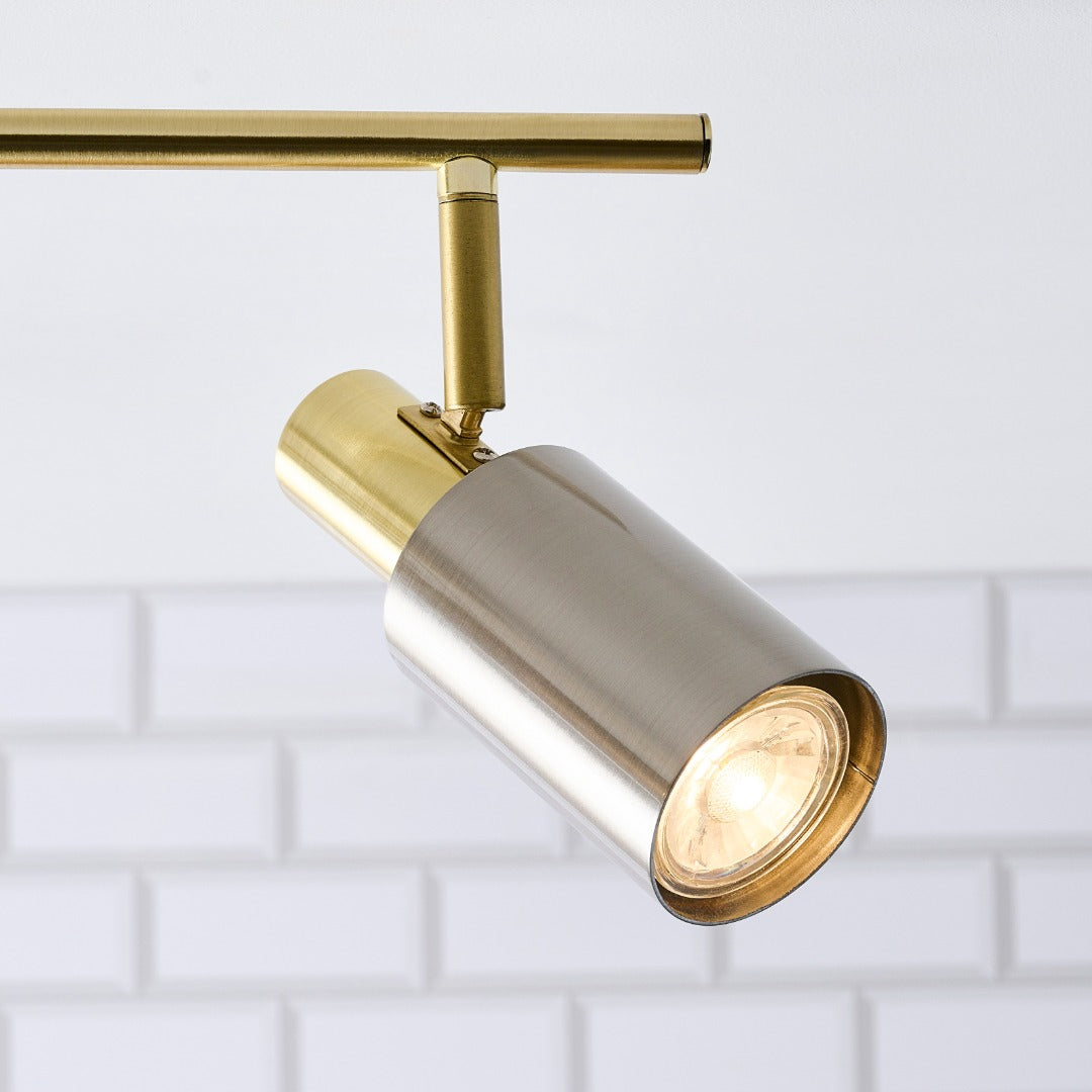Hayes Matte Nickel 4-Light Spotlight Bar