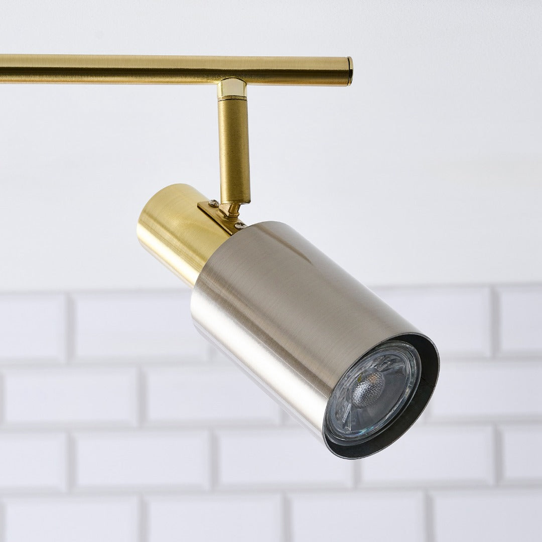 Hayes Matte Nickel 4-Light Spotlight Bar