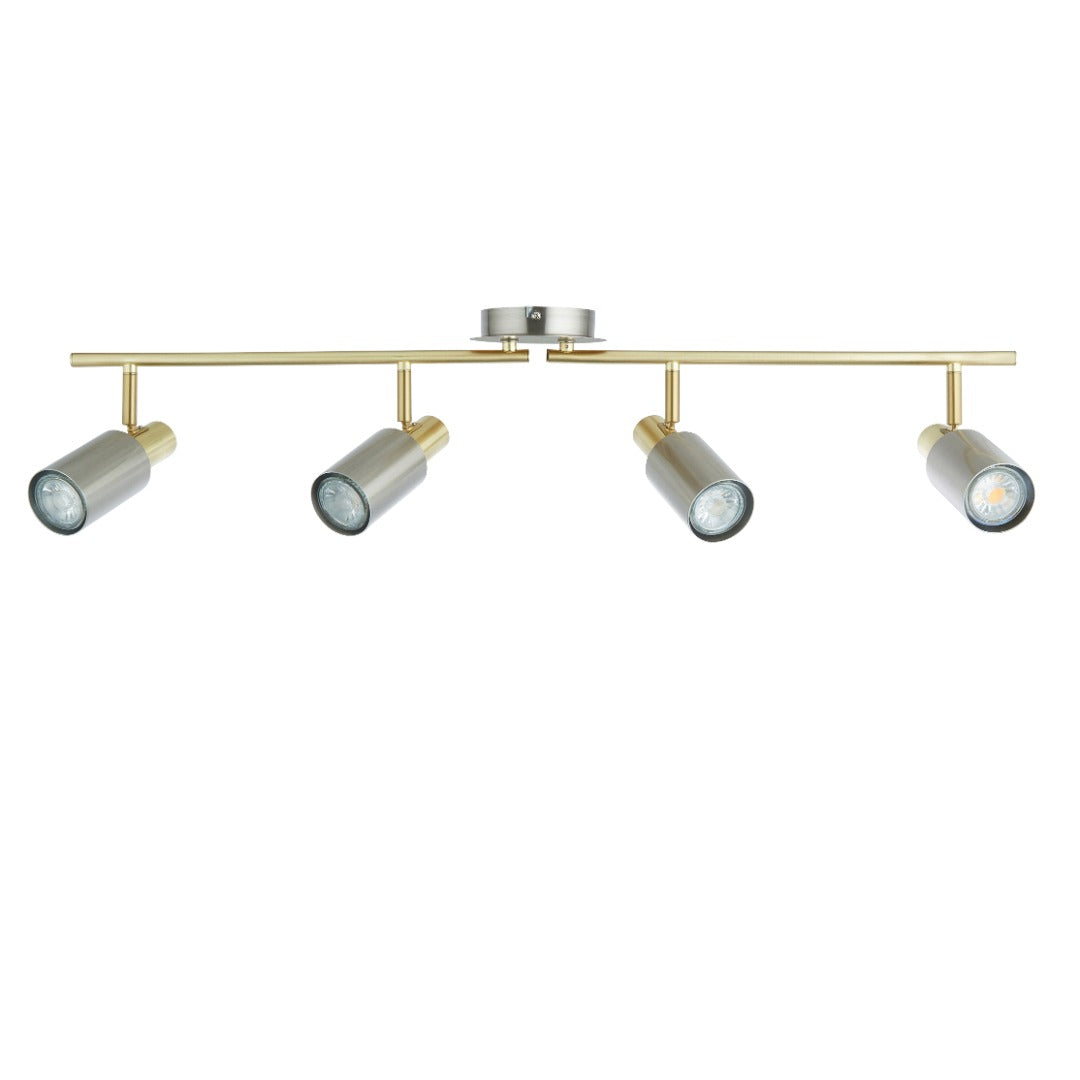 Hayes Matte Nickel 4-Light Spotlight Bar